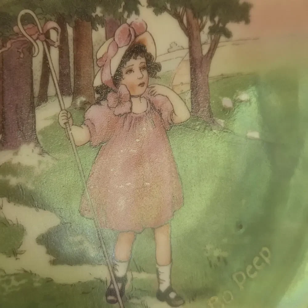 Antique Little Bo Peep Nursery Rhyme Royal Bayreuth Bavaria Porcelain Plate